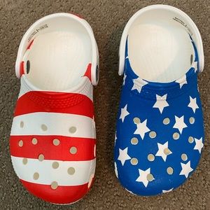 Crocs Classic American Flag...children’s Sz 10T